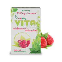 VitaDrink multivitamin italpor, málna ízesítésű, 88g, 10 adag, Vitaking